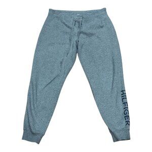 Tommy Hilfiger Sport Jogger Pants Mens Large Gray Sweatpants Athletic Logo Cuff